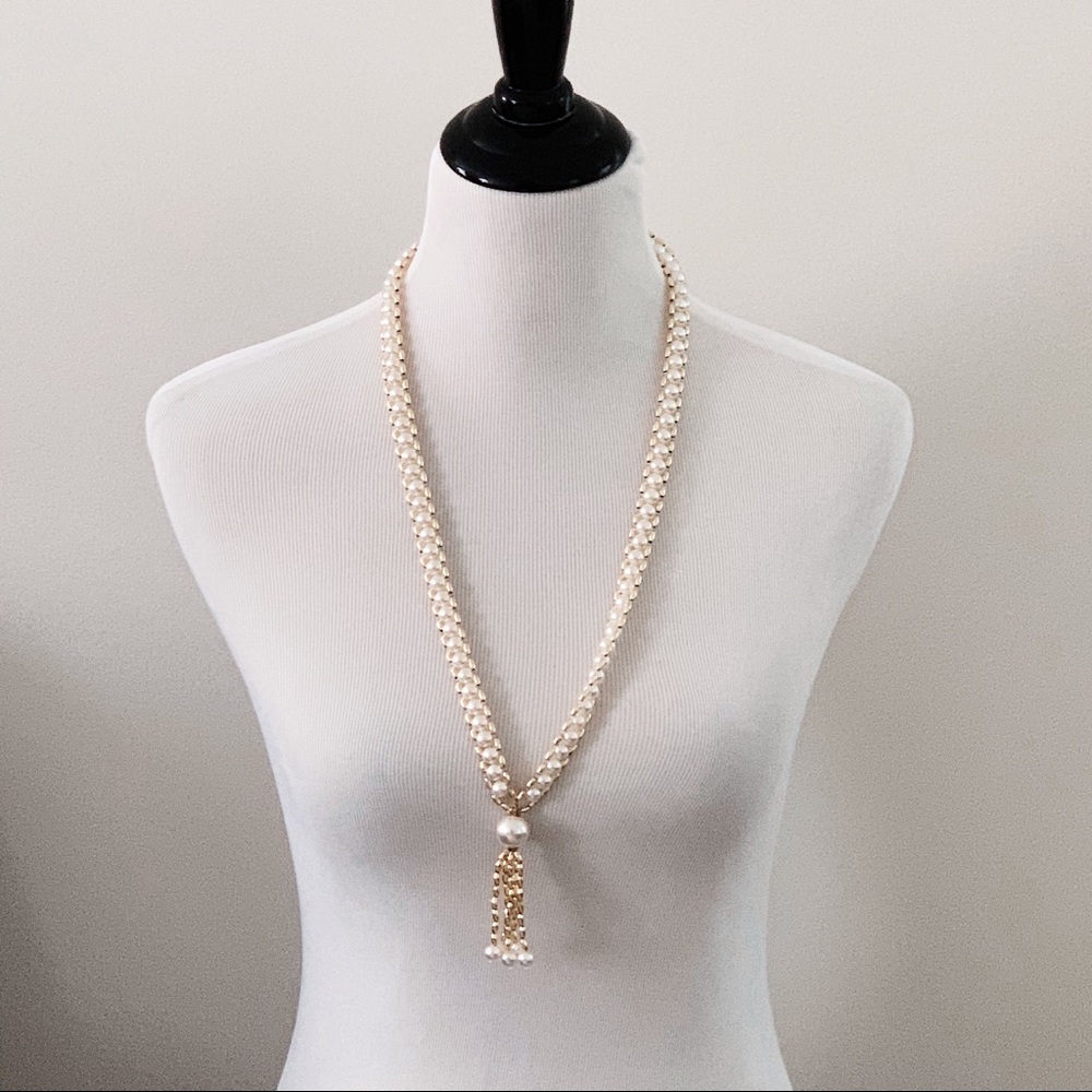 Vintage Long Handmade Beaded Necklace